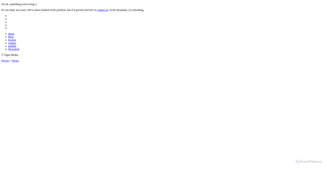 Security scan screenshot of https://api.tapas.io