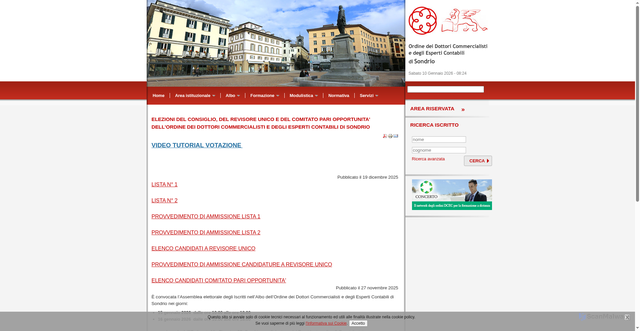 Security scan screenshot of https://www.odcec.so.it/