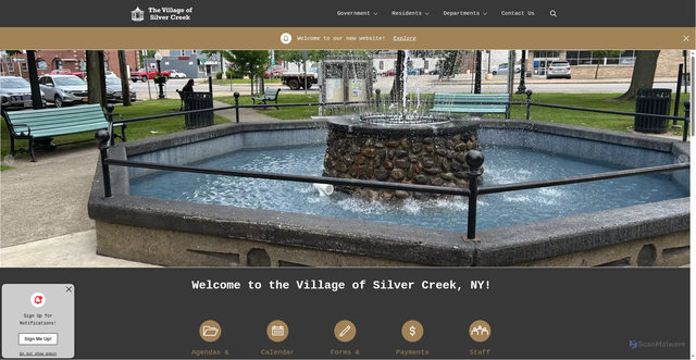 Security scan screenshot of https://silvercreekny.gov/