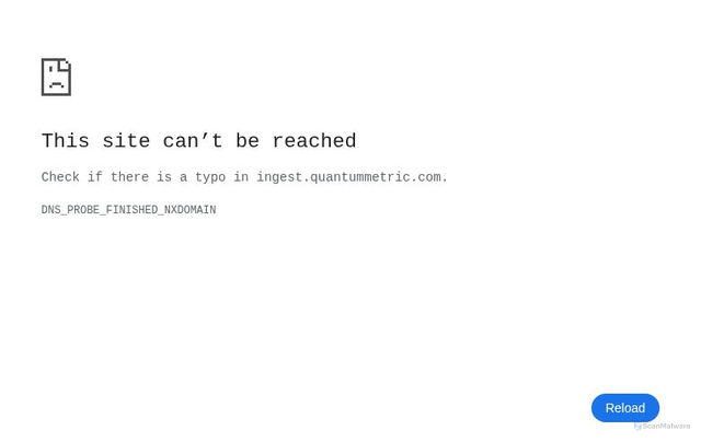Security scan screenshot of https://ingest.quantummetric.com/