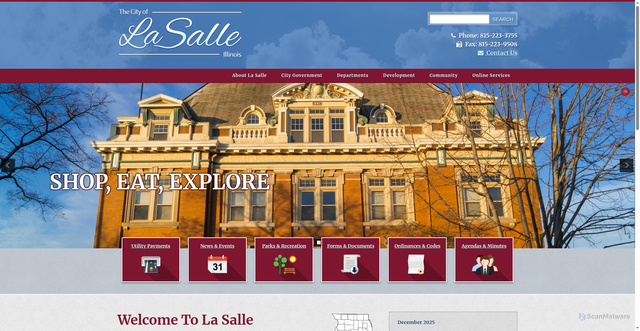 Security scan screenshot of https://lasalle-il.gov/