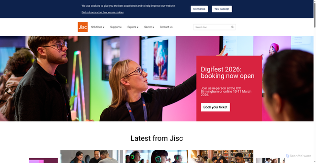 Security scan screenshot of https://www.jisc.ac.uk/