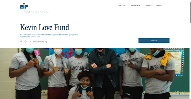 Security scan screenshot of https://www.eifoundation.org/fiscally-sponsored-funds/the-kevin-love-fund/