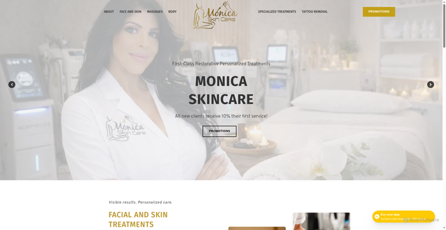 Security scan screenshot of https://monicaskincareinc.com