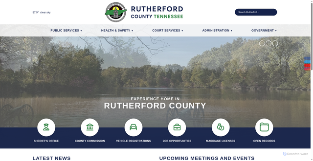 Security scan screenshot of https://rutherfordcountytn.gov/