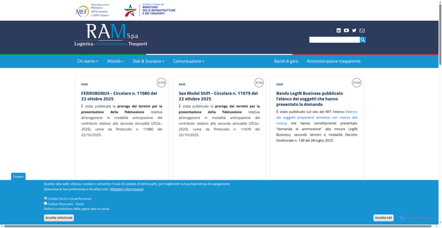 Security scan screenshot of https://www.ramspa.it/