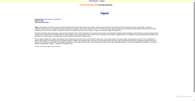Security scan screenshot of https://public.websites.umich.edu/~isn/fest/part-japan.html