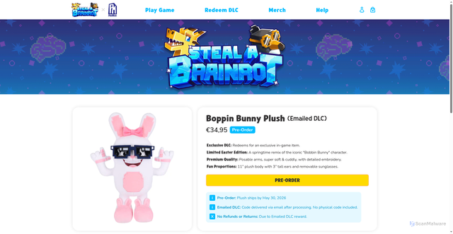 Security scan screenshot of https://playsab.com