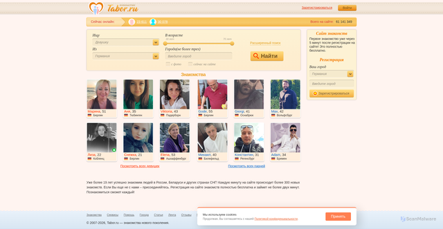 Security scan screenshot of https://tabor.ru
