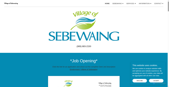 Security scan screenshot of https://sebewaingmi.gov/