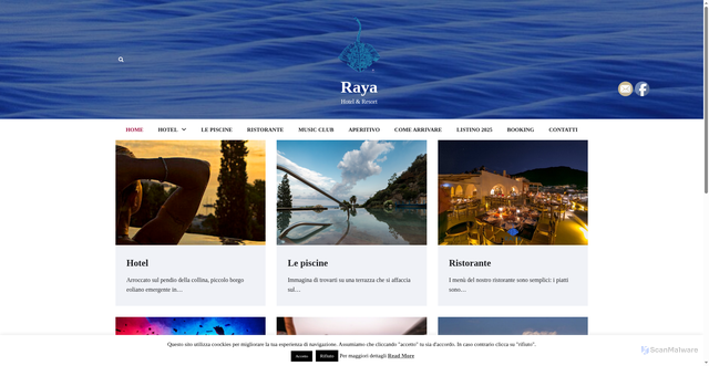 Security scan screenshot of https://www.hotelraya.it/