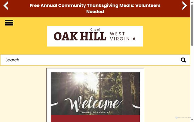 Security scan screenshot of https://oakhillwv.gov/