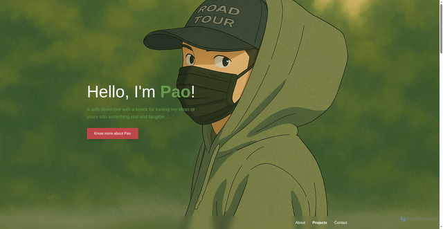 Security scan screenshot of https://paodayag.dev