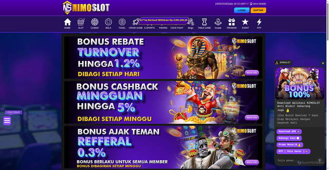 Security scan screenshot of https://nimolove.site/desktop/promo