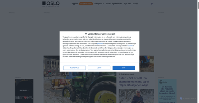 Security scan screenshot of https://vartoslo.no