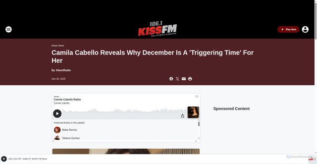 Security scan screenshot of https://1061kissfm.iheart.com/content/2025-12-26-camila-cabello-reveals-why-december-is-a-triggering-time-for-her/