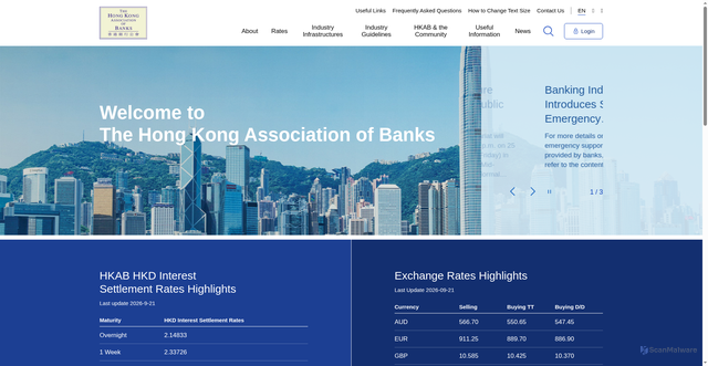 Security scan screenshot of https://www.hkab.org.hk