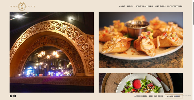 Security scan screenshot of https://www.sevensaintsbar.com/