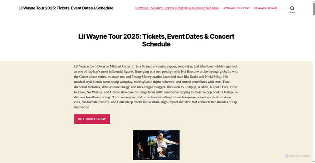 Security scan screenshot of https://www.lil-wayne.org/