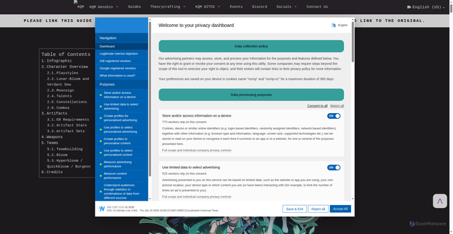 Security scan screenshot of https://kqm-static.pages.dev/q/lauma-quickguide/