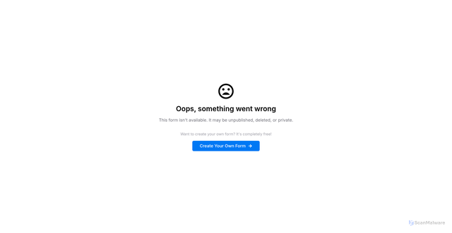 Security scan screenshot of https://app.formly.so/f/JZDiyT