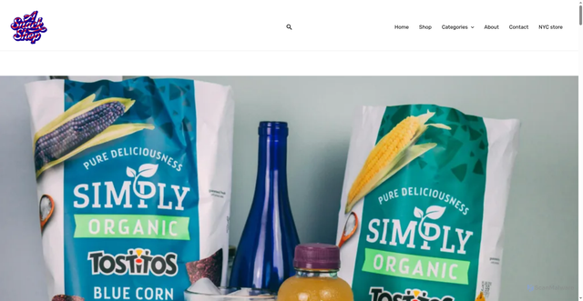 Security scan screenshot of https://www.asnackshop.com/snacks/