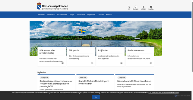 Security scan screenshot of https://www.revisorsnamnden.se