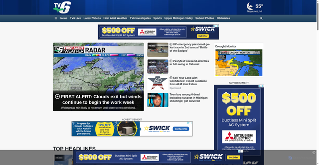 Security scan screenshot of https://www.uppermichiganssource.com