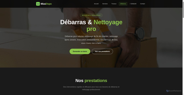 Security scan screenshot of http://debarraspascher.fr/