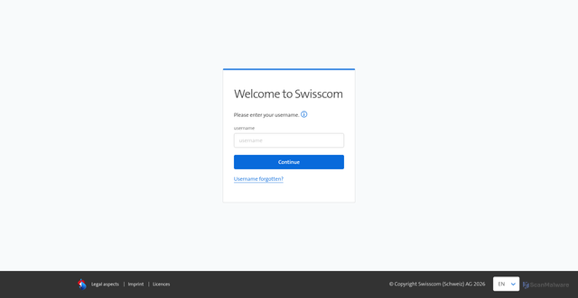 Security scan screenshot of https://extranet.swisscom.ch