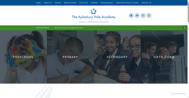 Security scan screenshot of https://www.theacademy.me/