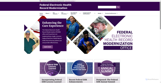 Security scan screenshot of https://www.fehrm.gov/