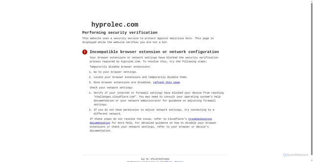 Security scan screenshot of https://hyprolec.com