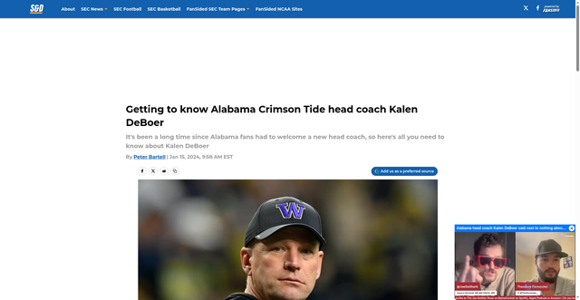 Security scan screenshot of https://southboundanddown.com/posts/getting-to-know-alabama-crimson-tide-head-coach-kalen-deboer-01hkzssmprs0