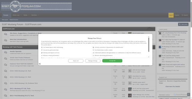 Security scan screenshot of https://s197forum.com
