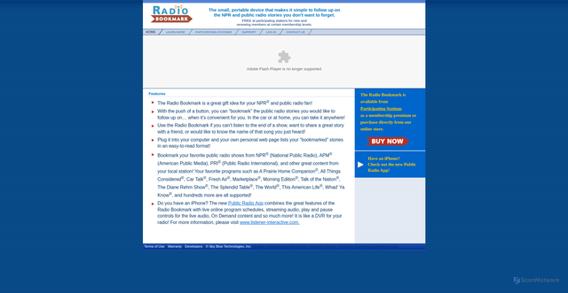 Security scan screenshot of https://radiobookmark.com