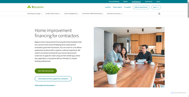 Security scan screenshot of https://enerbank.com