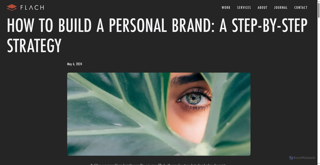 Security scan screenshot of https://www.studioflach.com/journal/how-to-build-a-personal-brand-a-step-by-step-strategy