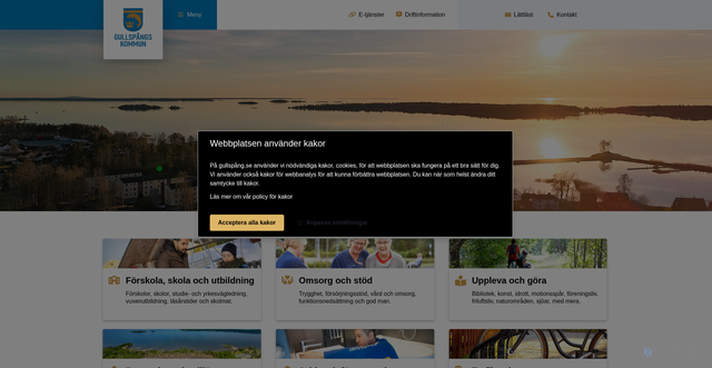 Security scan screenshot of https://gullspang.se/