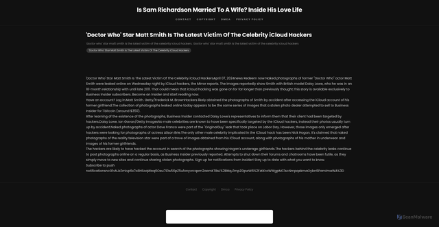 Security scan screenshot of https://tokutibihugo-hhp6yp5g4e.edgeone.app/17749-doctor-who-star-matt-smith-is-the-latest-victim-of-the-celebrity-icloud-hackers.html