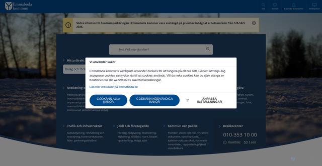 Security scan screenshot of https://www.emmaboda.se/
