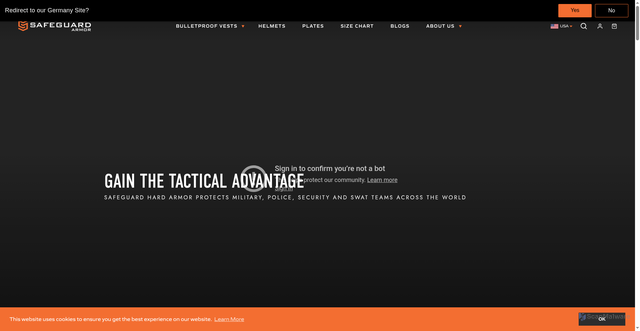 Security scan screenshot of https://safeguardarmor.com