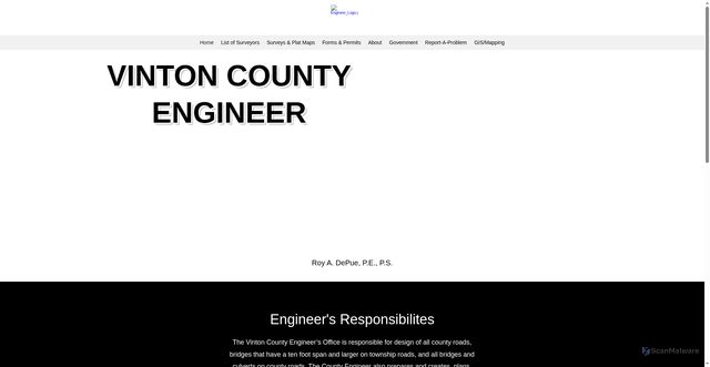 Security scan screenshot of https://www.vintonengineer.gov/