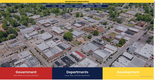 Security scan screenshot of https://www.corinthms.gov/