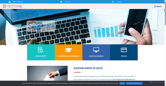 Security scan screenshot of https://www.odclecce.it/