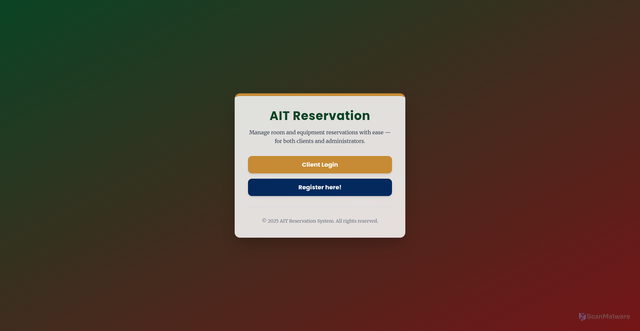 Security scan screenshot of https://aitreservationsystem.online