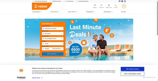 Security scan screenshot of https://d-reizen.nl