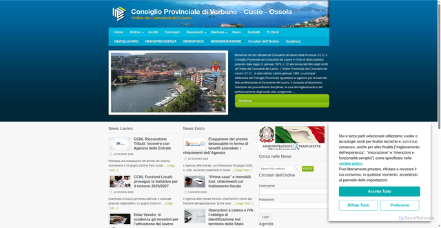 Security scan screenshot of https://www.cdlvco.it