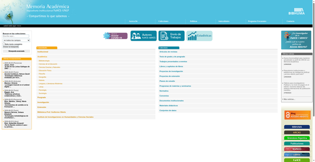 Security scan screenshot of https://www.memoria.fahce.unlp.edu.ar