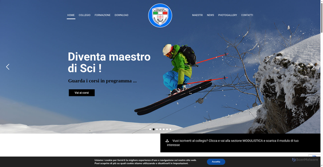 Security scan screenshot of https://www.maestridisciliguria.it/